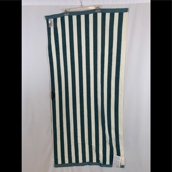 Marimekko Blue Gray/Off White Stripe Nimikko Bath Towel - Picture 5 of 8